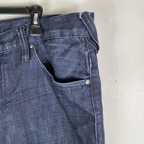 Guess Jeans Men’s 36x32 Medium Rise Tapered Slim Halsted Fit Dark Wash Preppy - Picture 4 of 15